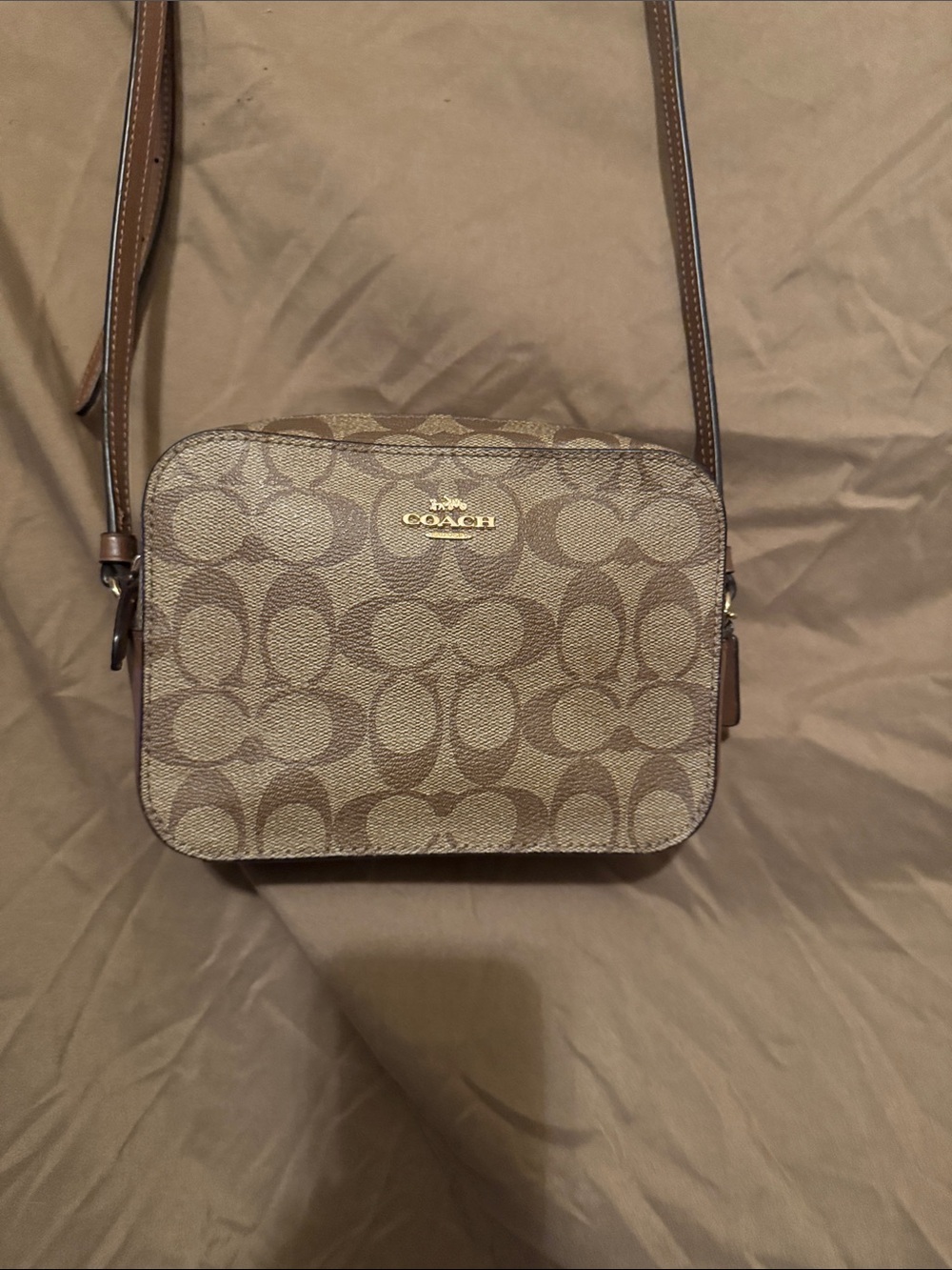 Coach Brown Signature Canvas Crossbody